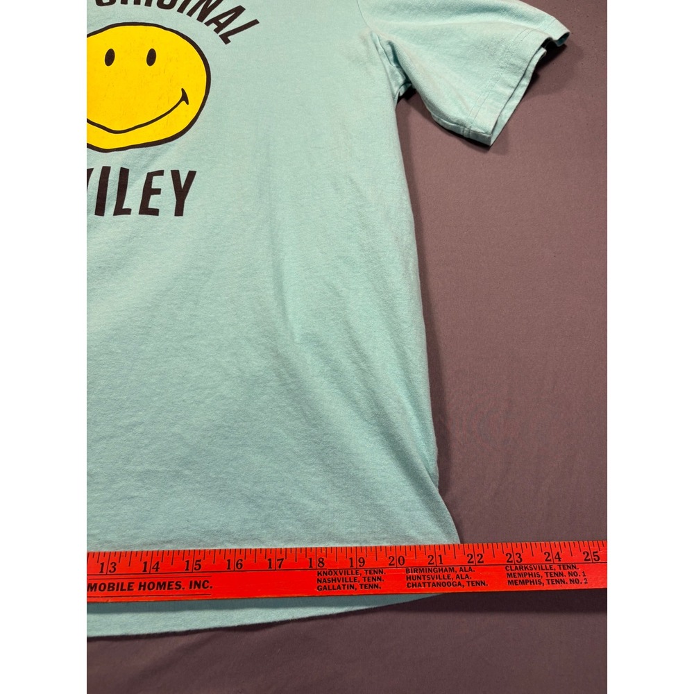 Smiley x HM The Original Smiley Graphic T-Shirt Teal Turquoise Womens Medium - Picture 6 of 9